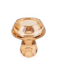 Candlelight Large Mushroom Tealight Holder - Amber